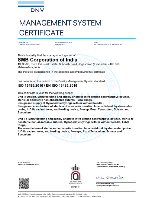 SMB ISO 13485 - 2016